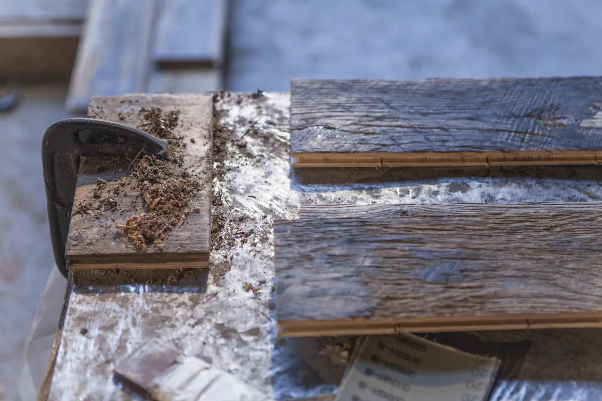 Comparaison sciure vrillettes fraîche et ancienne pour détecter activité récente