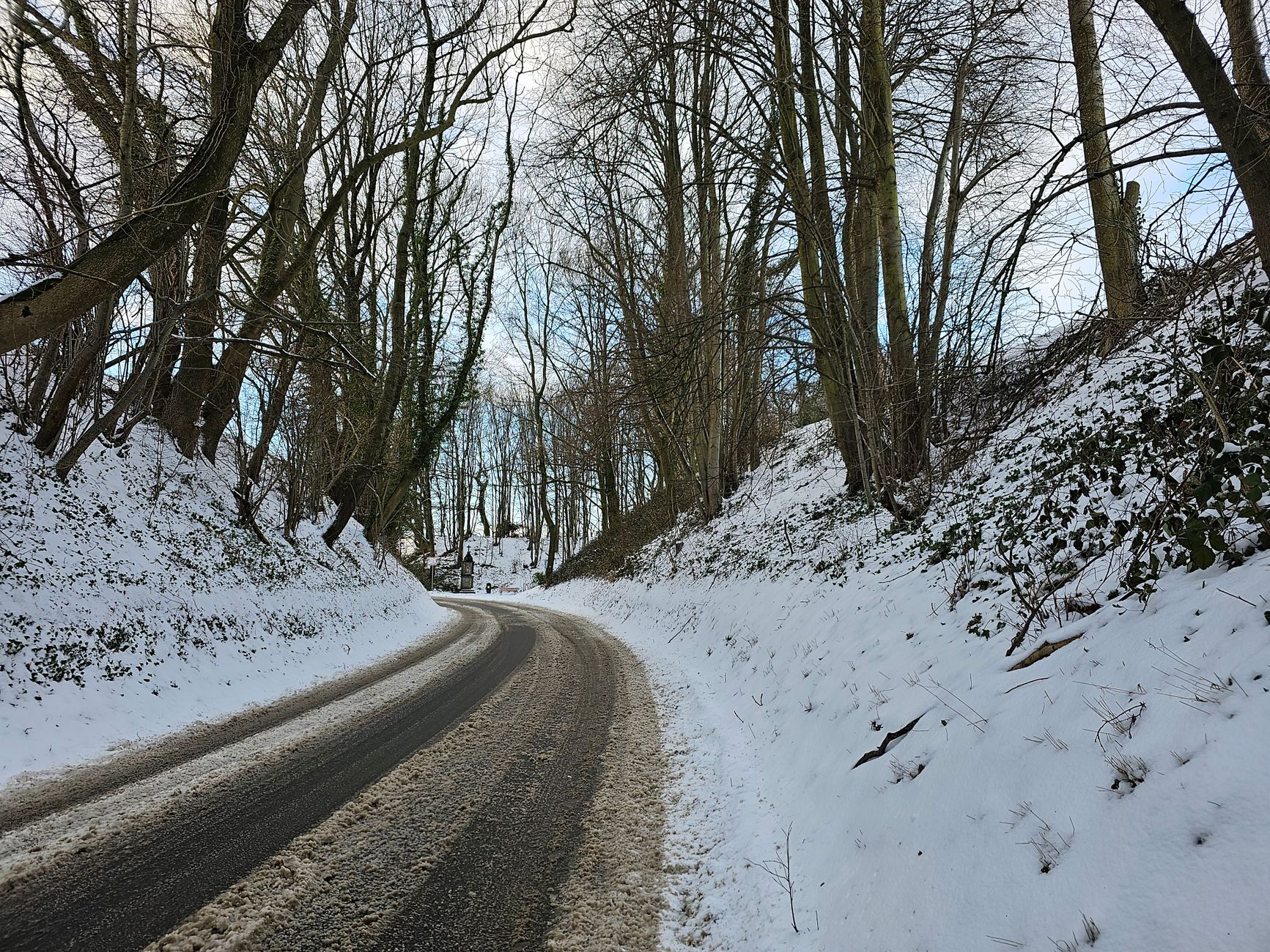Marches en traverses de bois dans un jardin en pente